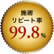 施術リピート率99.8%